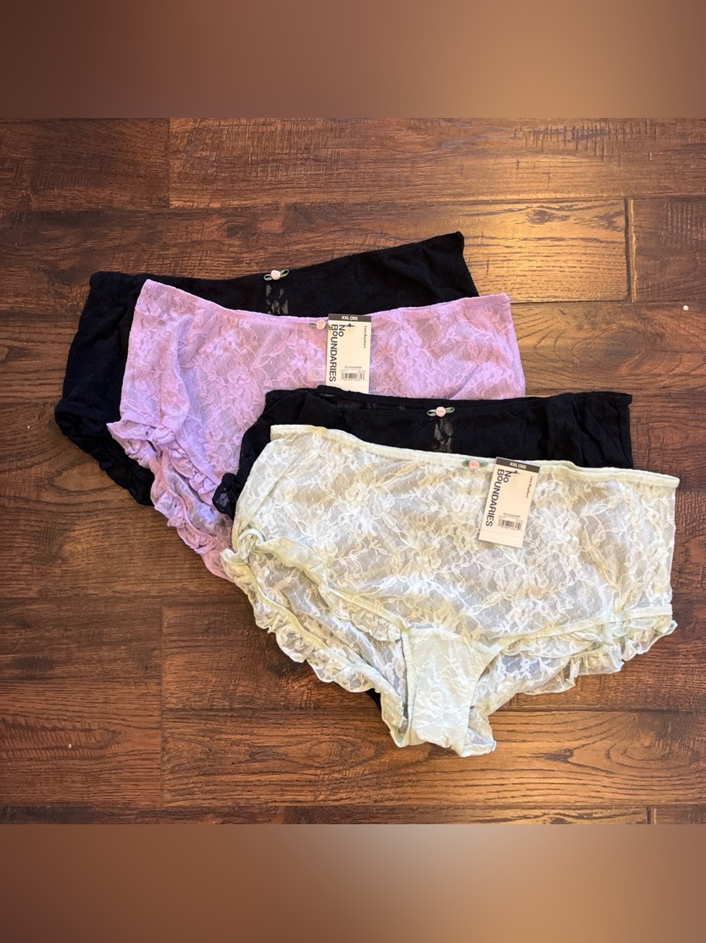 No Boundaries Lace Boyshort Panties, 4-Pack Women's Size XXL (20)